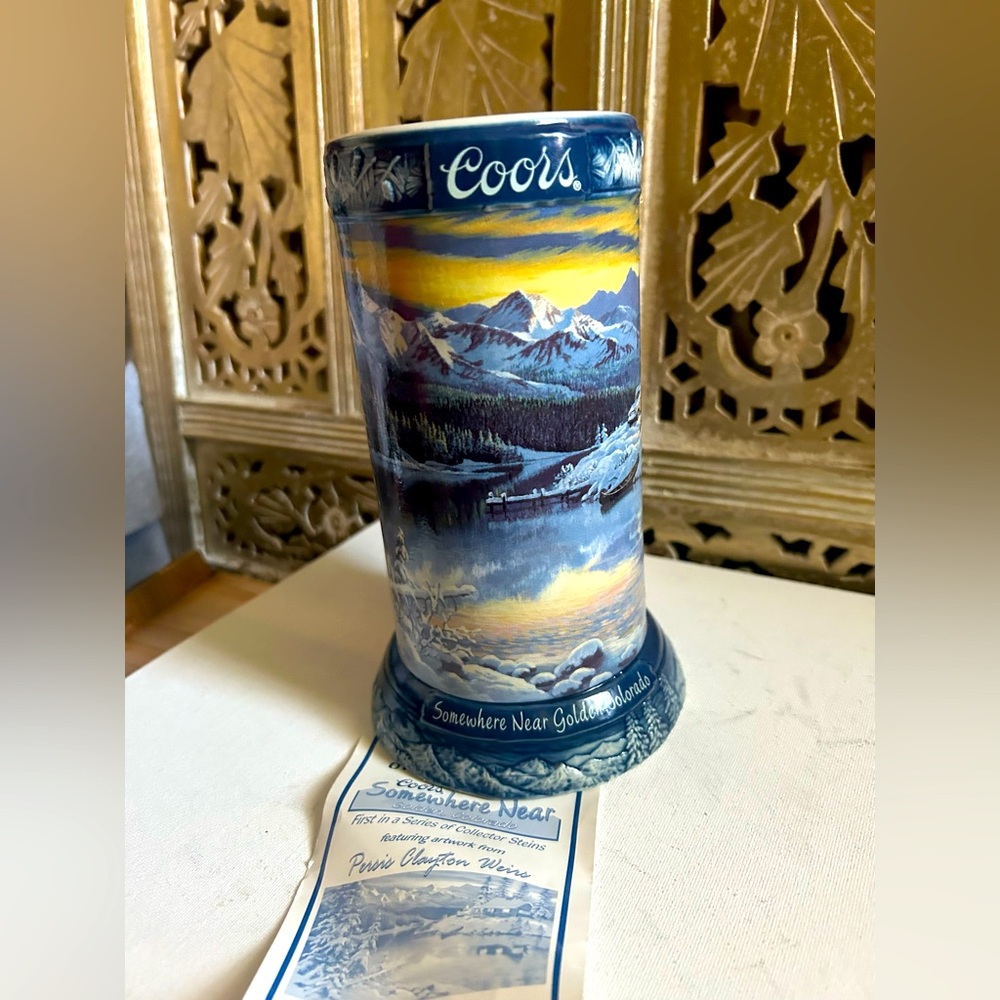 Coors Somewhere Near Golden Colorado  Stein New First Series Collectors Steins